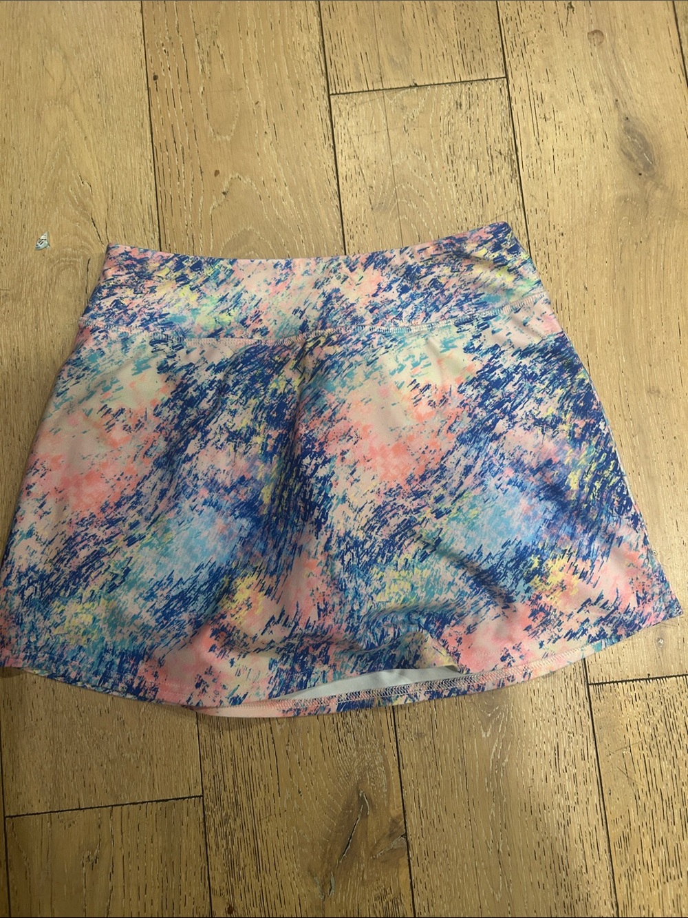 DSG Pink, Blue and Yellow Abstract Print Kids Skort